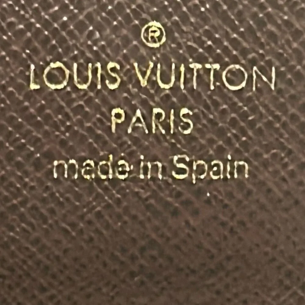 Louis Vuitton Taiga Key Holder Case Dark Brown Textured Leather Quiet Luxury